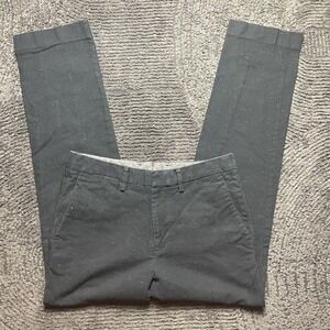 Bonobos Men's Pants 31x32 Black Stretch Cotton Slim Fit Flat Front Chino Casual